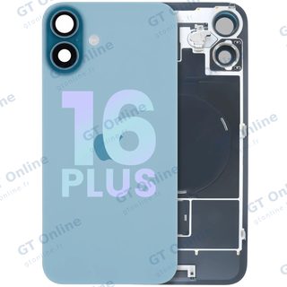 Vitre arrière avec MagSafe, NFC et nappe flash pour Apple iPhone 16 Plus (pack service origine, turquoise)