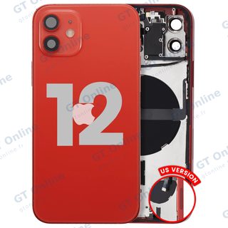 Châssis pour Apple iPhone 12 (version US, origine d'occasion — grade A, rouge)