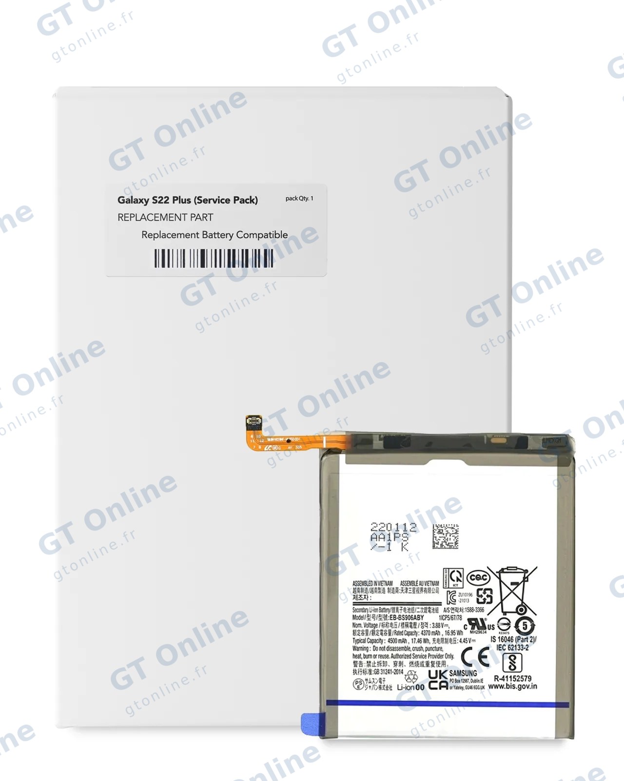 Batterie pour Samsung Galaxy S22 Plus (EB-BS906ABY) (pack service origine)