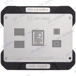 Pochoir de transfert de carte et plateforme de cadre intermédiaire M.Y A18 / A18 Pro — iPhone 16 (toute la série)