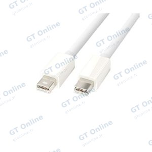 Câble Mini DisplayPort Mâle vers Mini DisplayPort Mâle - 1,8m - Blanc