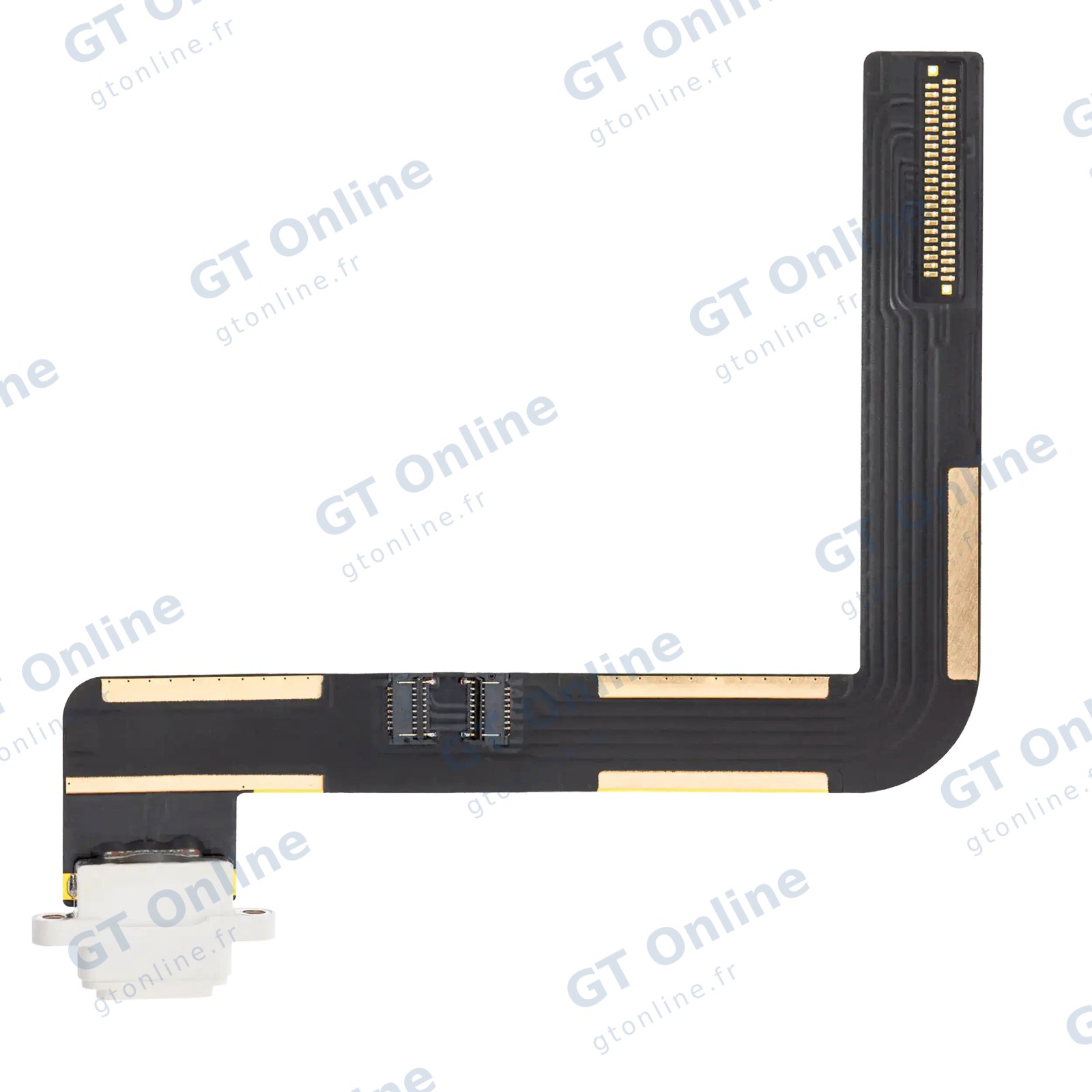 Nappe de connecteur de charge à souder pour Apple iPad Air 1 / iPad 5 (2017) / iPad 6 (2018) (soudure requise, premium, blanc)