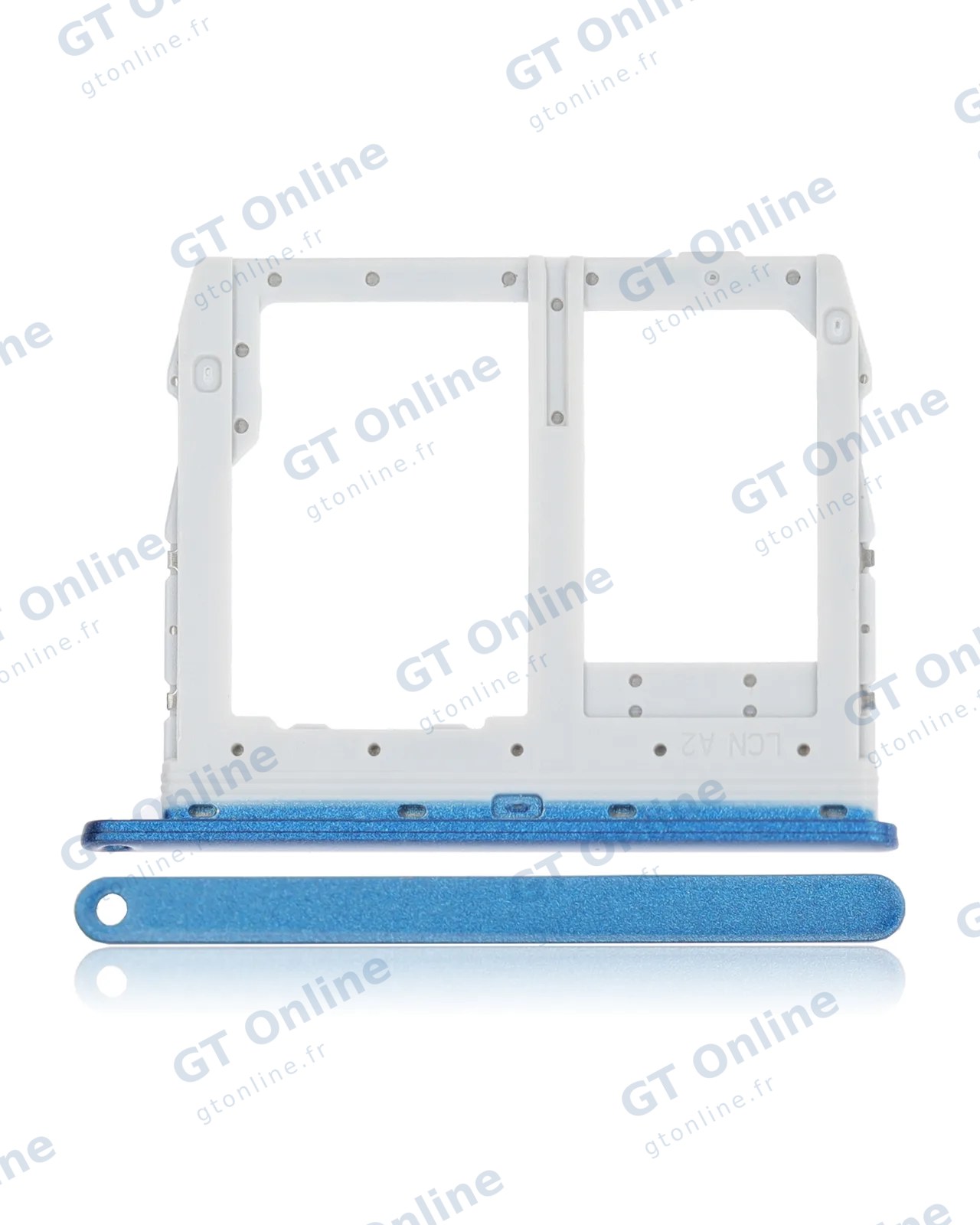 Tiroir SIM pour LG Q60 / K50 (2019 / X52) / K40S (2019 / X430) (bleu Moroccan)