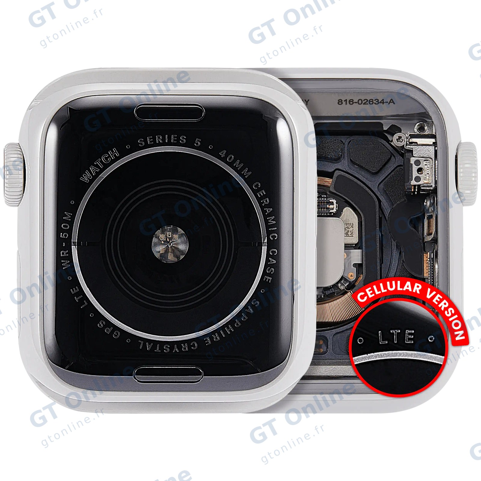 Châssis pour Apple Watch Series 5 (40MM) (origine d'occasion — grade A, Cellular Version, Ceramic / White)