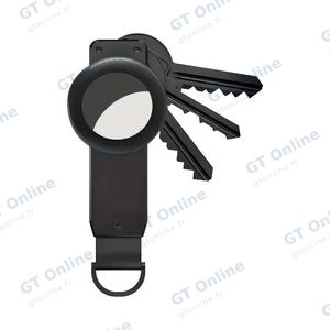 Porte-Clés avec Emplacement Airtag Noir