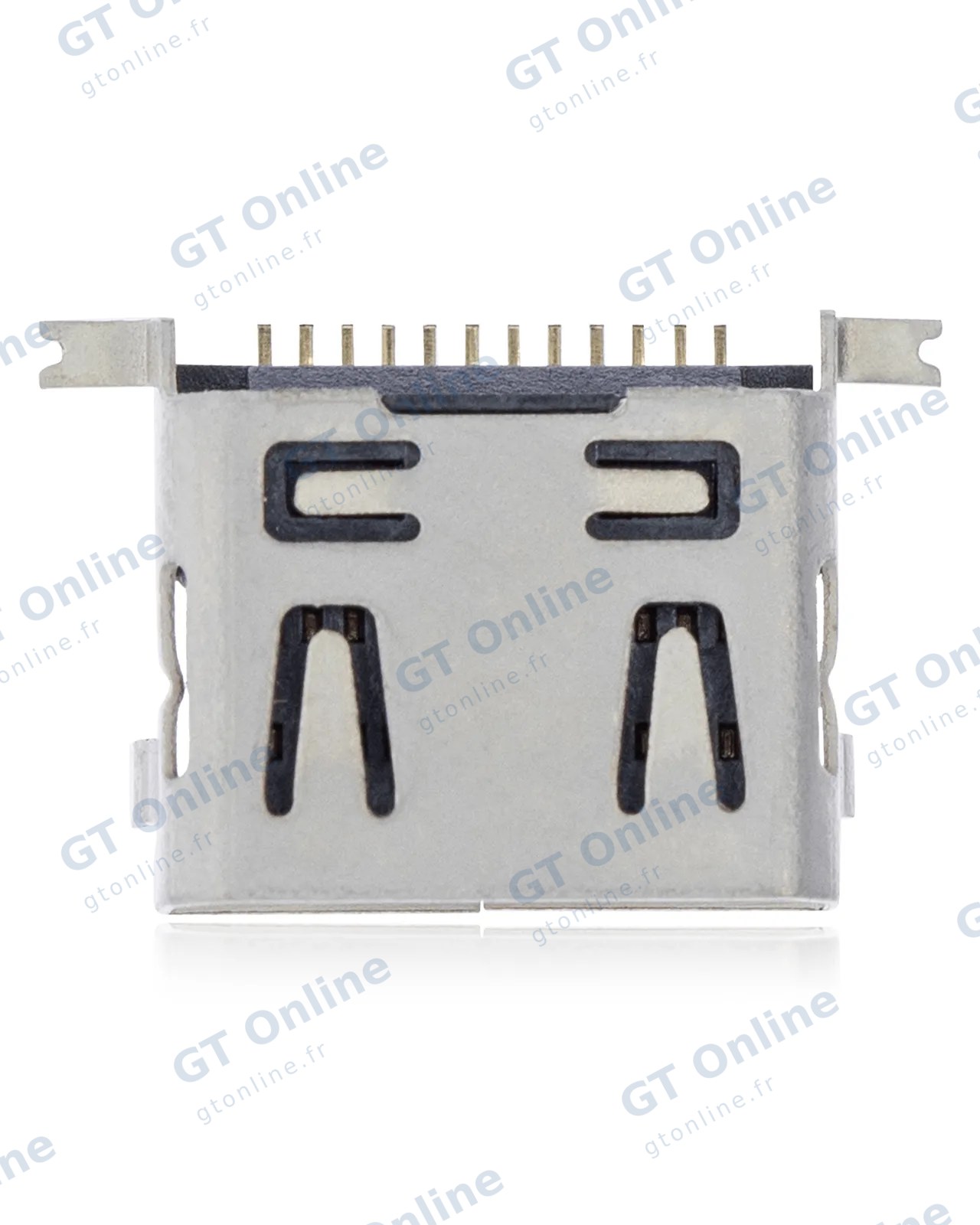 Connecteur de charge à souder — format Micro B, 12 broches, 4 points de fixation (C229)