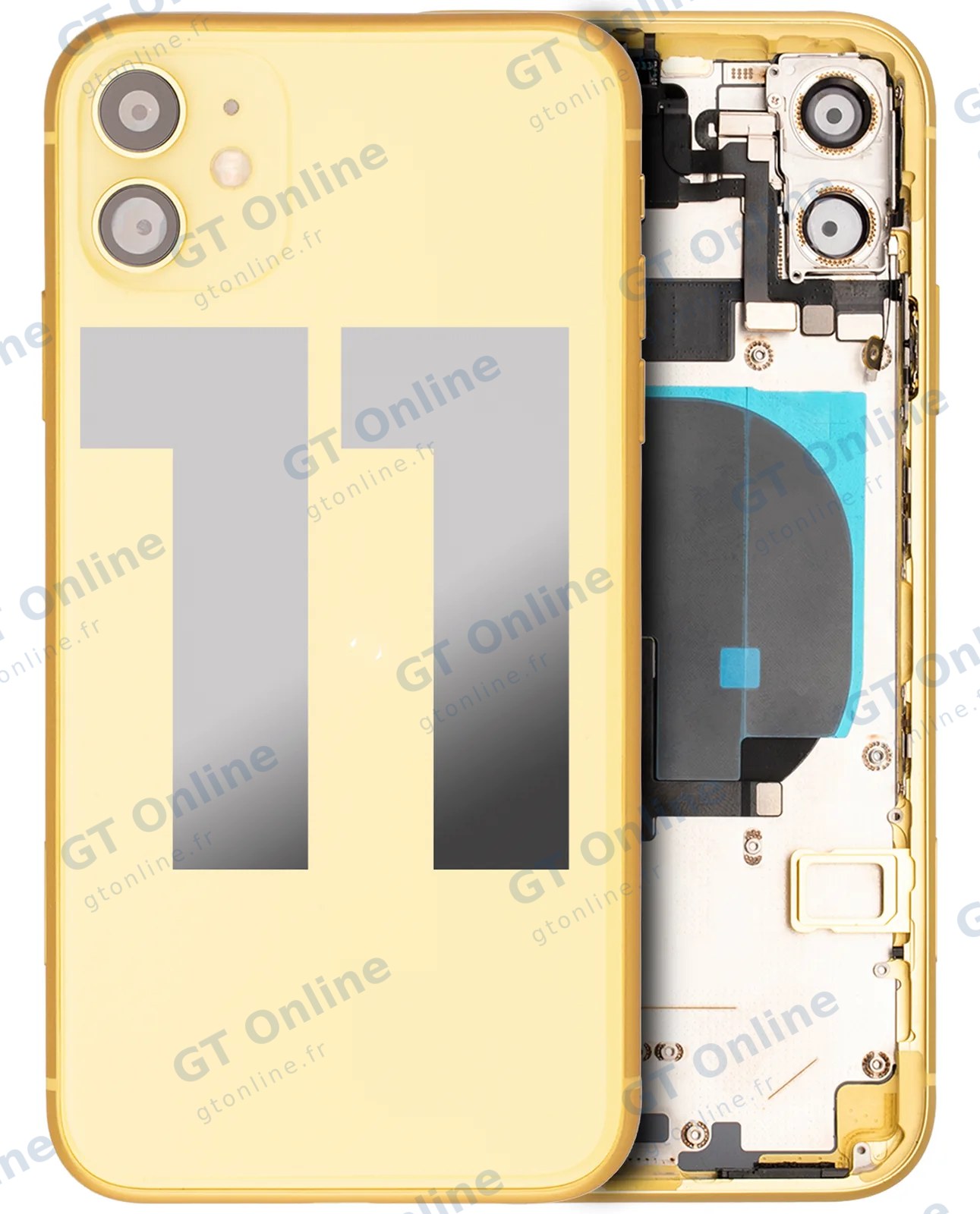 Châssis pour Apple iPhone 11 (origine d'occasion — grade A, jaune)