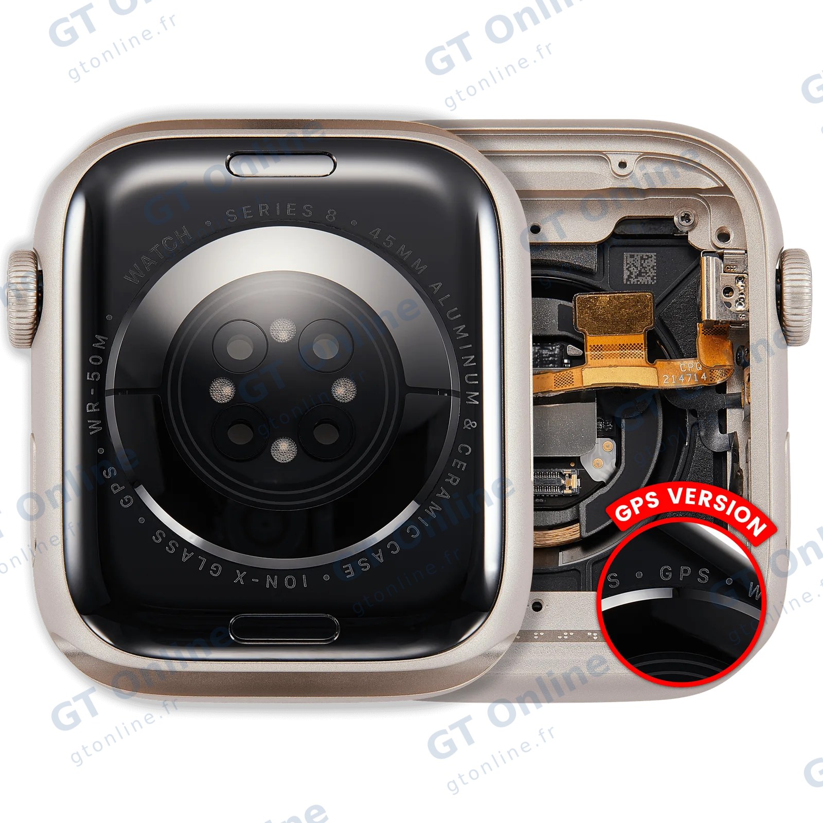 Châssis pour Apple Watch Series 8 (45MM) (origine d'occasion — grade A, version GPS, Aluminum / Starlight)