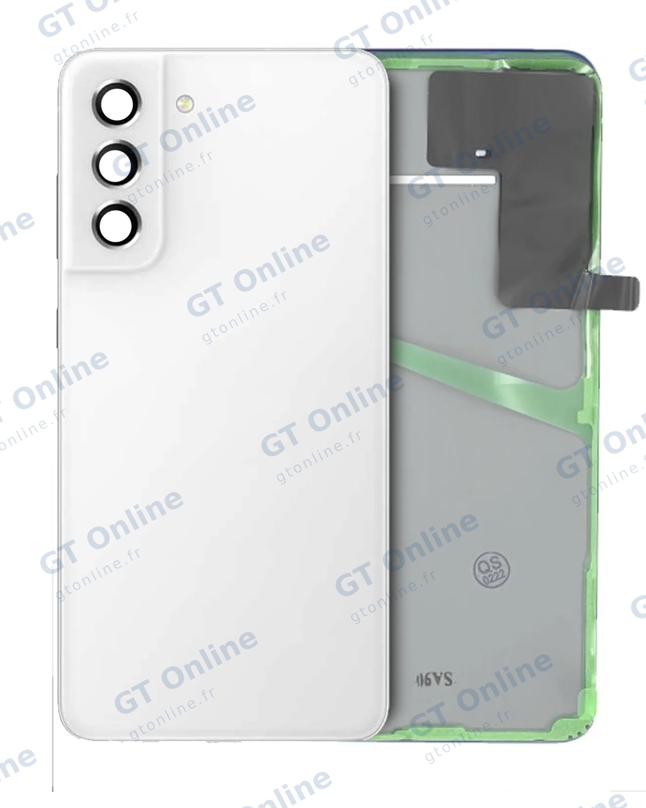 Vitre arrière pour Samsung Galaxy S21 FE (pack service origine, blanc)