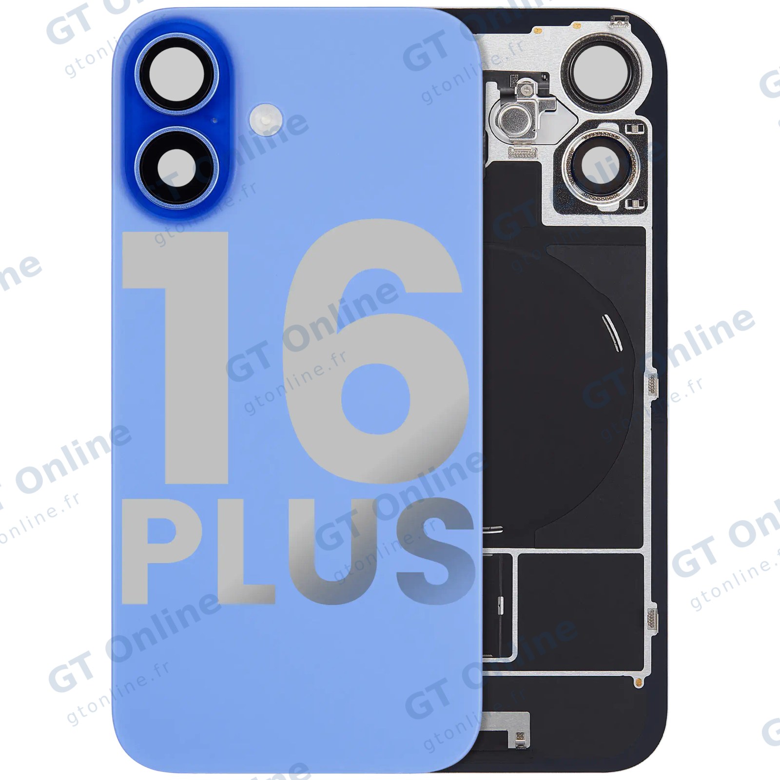 Vitre arrière pour Apple iPhone 16 Plus (origine d'occasion — grade A, bleu outremer)