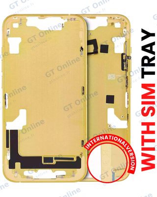 Châssis pour Apple iPhone 14 (version EU, compatible premium, jaune)