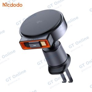 Support Smartphone Chargeur à Induction pour Voiture Mcdodo CH-0090 Qi2 (avec Câble Rétractable Type-C) 15W Noir