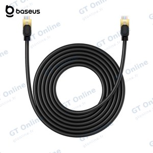 Câble Ethernet RJ45 Baseus Cat 8 40Gbps 5m Noir