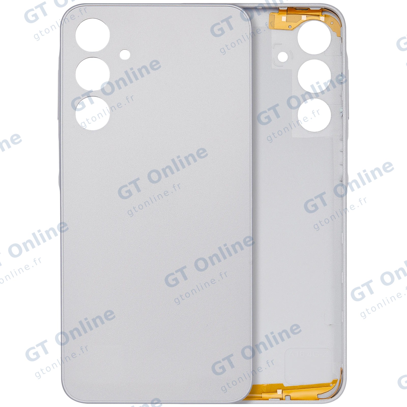 Vitre arrière pour Samsung Galaxy A16 4G (A165 / 2024) (sans logo, compatible premium, gris)