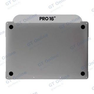 Coque inférieure pour Apple MacBook Pro 16" A2485 (2021) (M1 Pro / M1 Max) (origine neuve, gris sidéral)