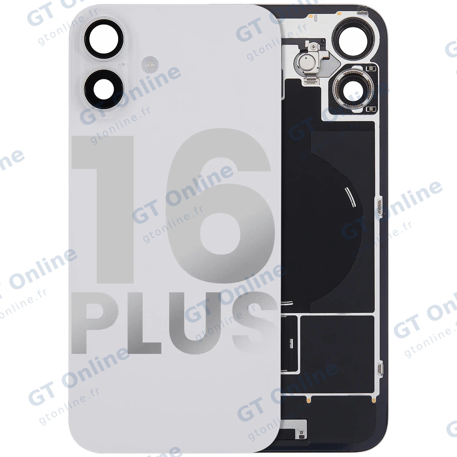 Vitre arrière pour Apple iPhone 16 Plus (origine d'occasion — grade B, blanc)