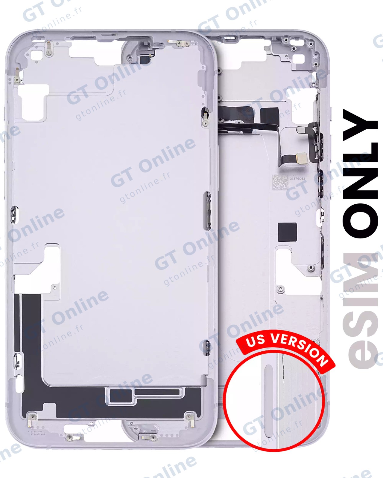 Châssis pour Apple iPhone 14 Plus (version US, origine d'occasion — grade B, violet)