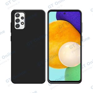 Coque Silicone Compatible pour Samsung Galaxy A52 5G A526/Galaxy A52 4G A525/Galaxy A52s 5G A528 (#3) Noir