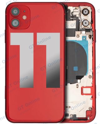Châssis pour Apple iPhone 11 (origine d'occasion — grade B, rouge)