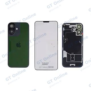 Vitre arrière avec MagSafe, NFC et nappe flash pour Apple iPhone 17 (origine, noir)