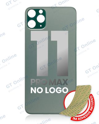 Vitre arrière pour Apple iPhone 11 Pro Max (No Logo / Large Camera Hole, Midnight Green)