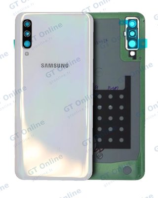 Vitre arrière pour Samsung Galaxy A50 (A505 / 2019) (pack service origine, blanc)