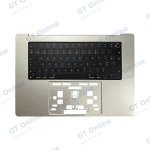 Top Case Apple MacBook Pro Retina 16" M1 Pro/M1 Max (2021) A2485 — Sans Rétro-Éclairage AZERTY Argent