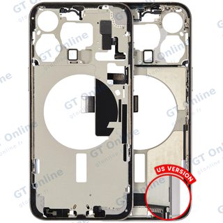 Châssis pour Apple iPhone 15 Pro Max (version US, origine d'occasion — grade A, White Titanium)