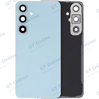 Vitre arrière pour Samsung Galaxy S24 FE (sans logo, compatible premium, bleu)