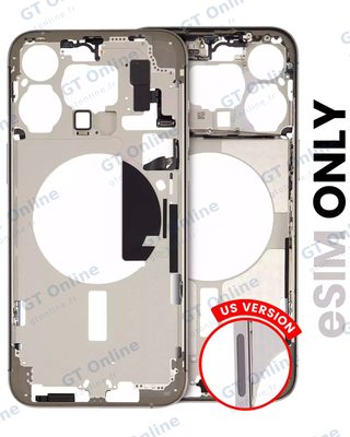 Châssis pour Apple iPhone 15 Pro Max (version US, origine d'occasion — grade B, Natural Titanium)