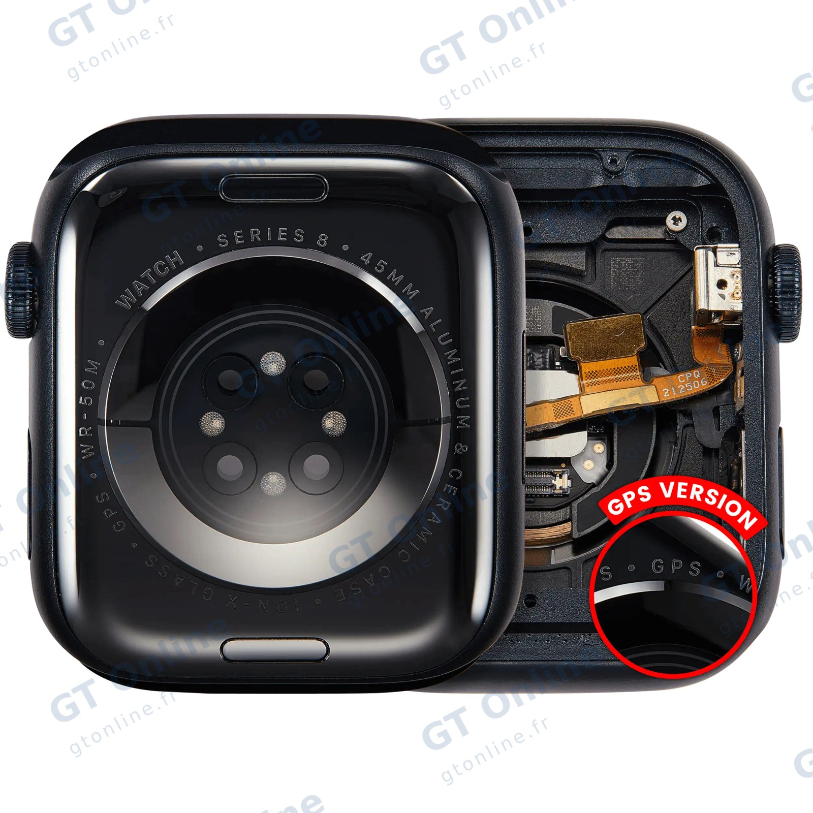 Châssis pour Apple Watch Series 8 (45MM) (origine d'occasion — grade A, version GPS, Aluminum / Midnight)