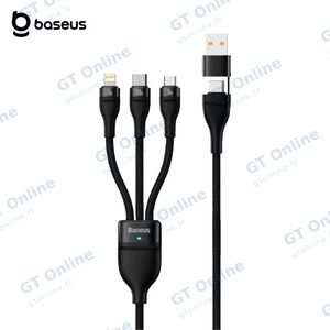Câble Data Multi Baseus Flash Series II USB + Type-C vers Type-C + MicroUSB + Lightning 100W (1.2m) CASS030101