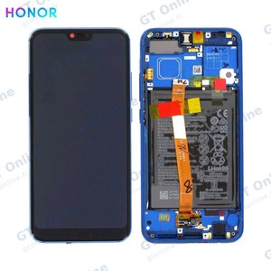 Bloc Écran Complet avec Châssis et Batterie Original Honor 10 02351XBP Bleu