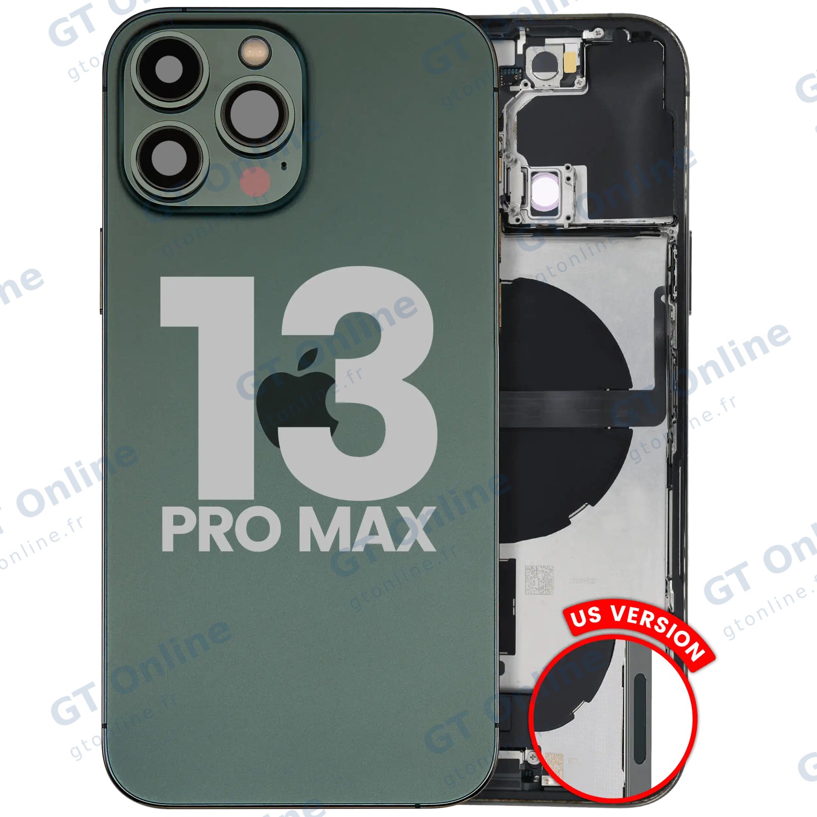Châssis pour Apple iPhone 13 Pro Max (version US, origine d'occasion — grade A, Alpine Green)
