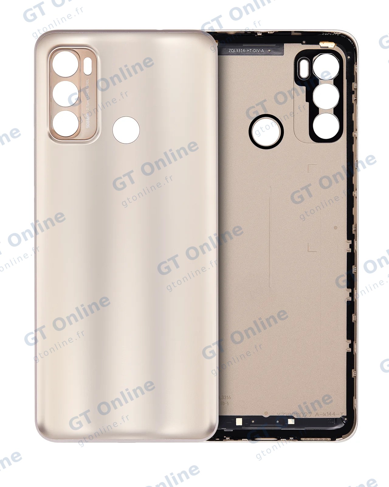 Vitre arrière pour Motorola Moto G40 Fusion (XT2147-1 / 2021) (Frosted Champagne)