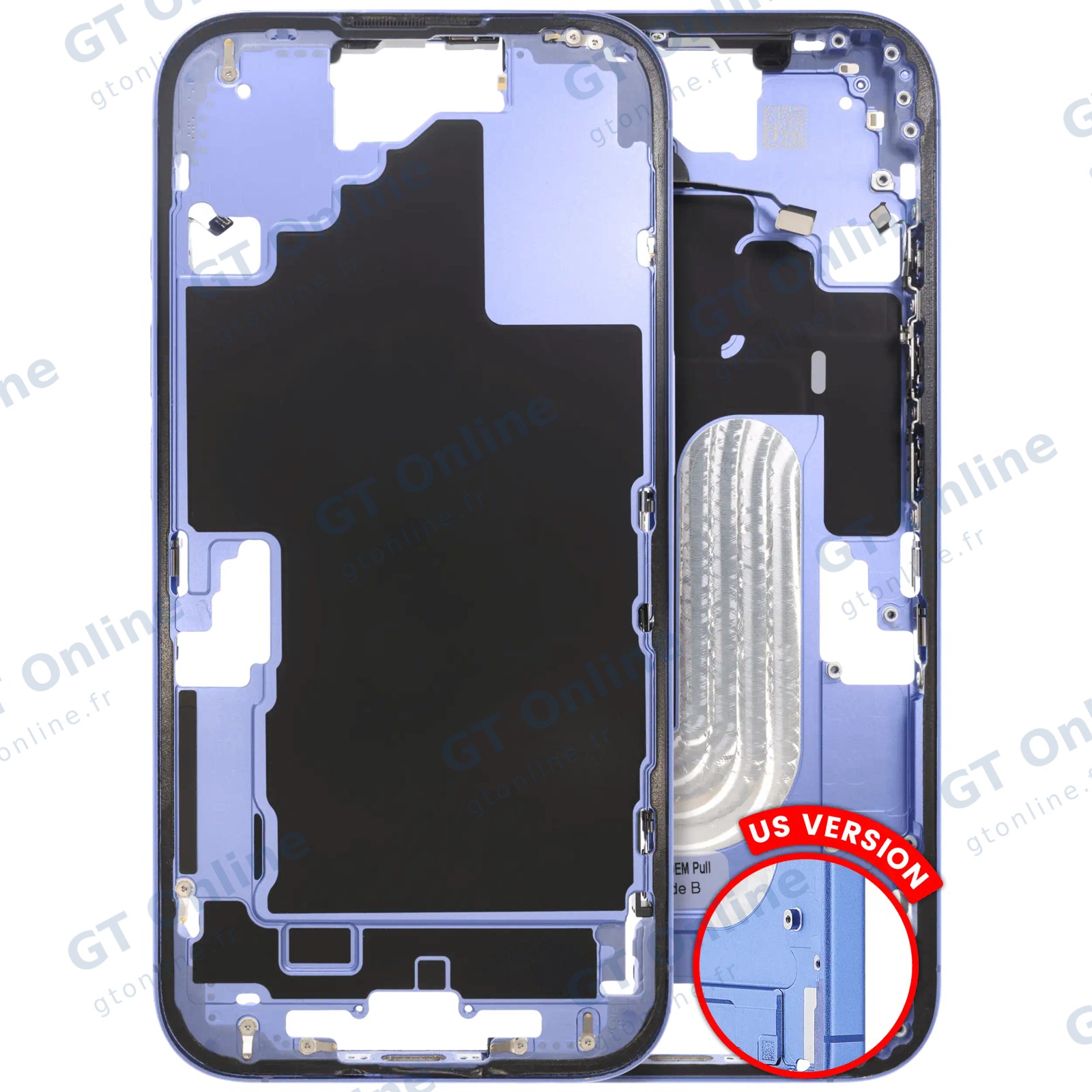 Châssis pour Apple iPhone 16 (version US, origine d'occasion — grade B, Ultramarine)