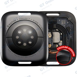 Vitre arrière pour Apple Watch Series 7 (41mm) (LET Version, Titanium / Space Black)