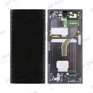 Écran Tactile Oled avec Châssis Samsung Galaxy S22 Ultra S908 Noir