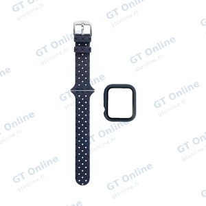 Protection Silicone pour Apple Watch 42mm avec Bracelet Boucle (15) Bleu Marine