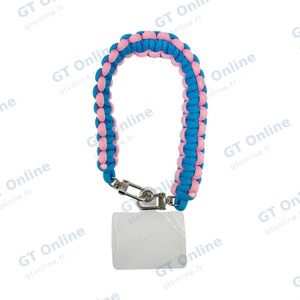 Bracelet pour Smartphone Tressé Bleu et Rose