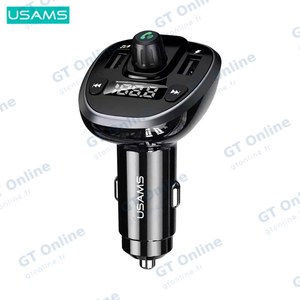 Transmetteur FM Bluetooth & Chargeur Voiture Usams CC115 Noir