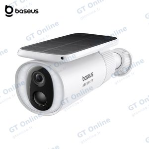 Caméra de Surveillance Sans Fil pour Extérieur Baseus S1 2K 8GB avec Batterie 10400mAh, Panneau Solaire à