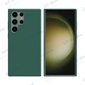 Coque Silicone Compatible pour Samsung Galaxy S23 Ultra 5G S918 (#22) Vert Foncé