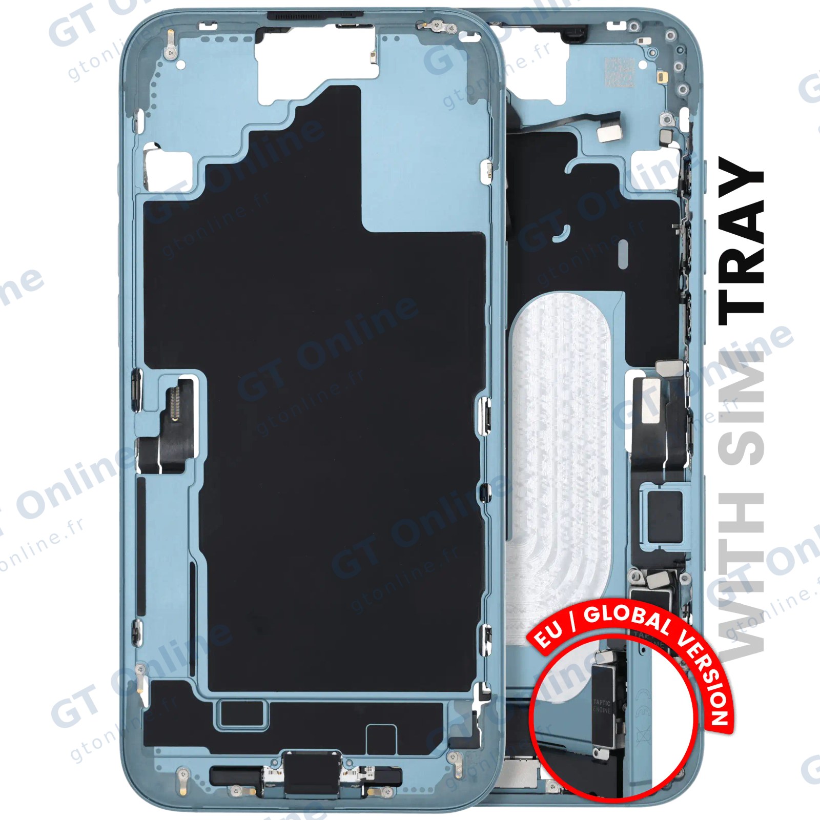 Châssis pour Apple iPhone 16 Plus (version EU, origine d'occasion — grade B, turquoise)