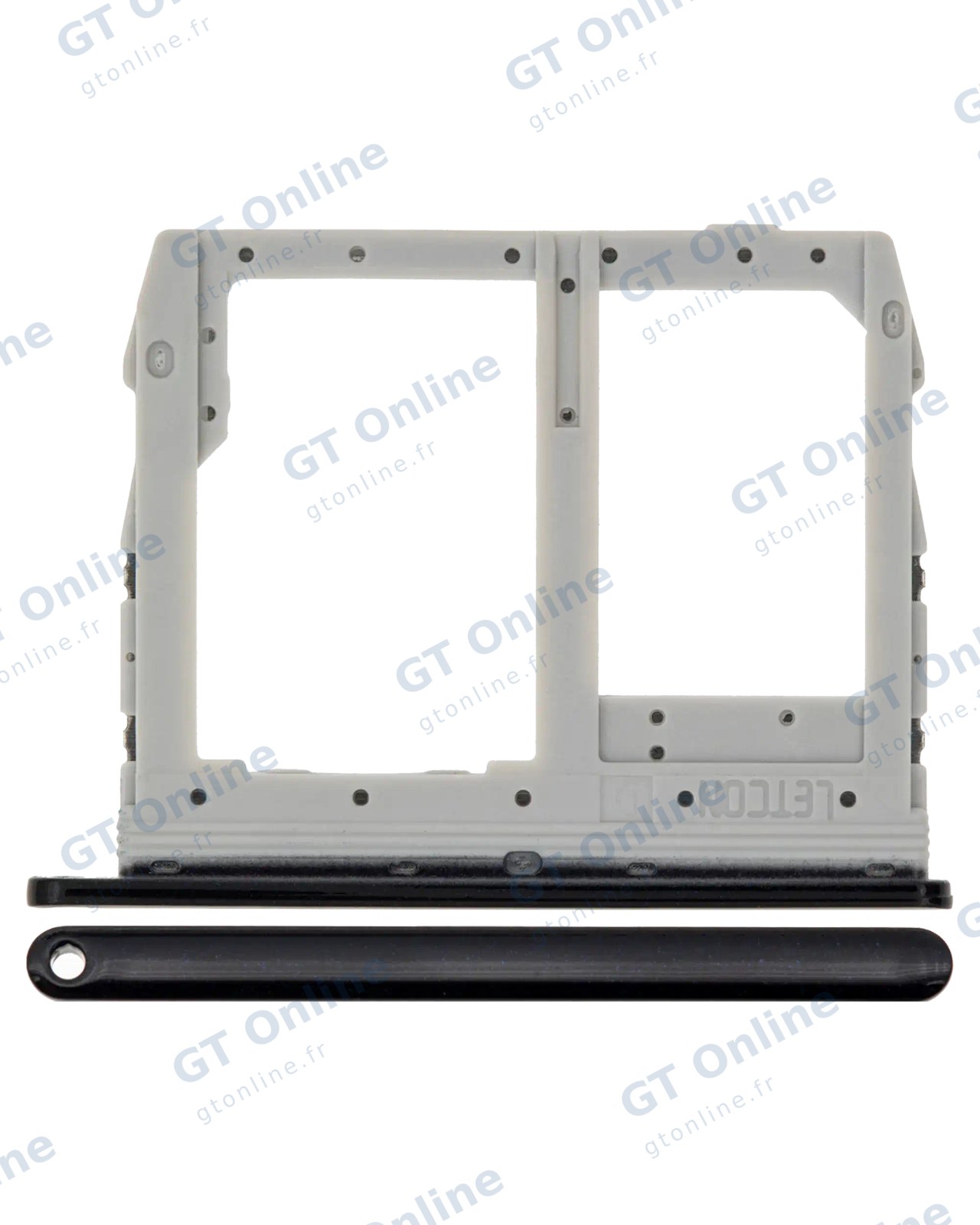 Tiroir SIM pour LG Q60 / K50 ( 2019 / X520 ) / K40S (2019 / X430) (gris)
