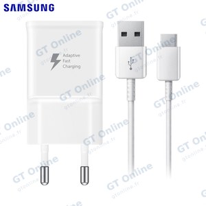Chargeur Secteur USB Samsung EP-TA20EWECGWW avec Câble USB vers USB-C EP-DN930CWE Blanc