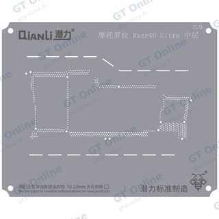 Pochoir de rebillage Qianli Bumblebee QS709 pour couche intermédiaire Motorola Razr 40 Ultra