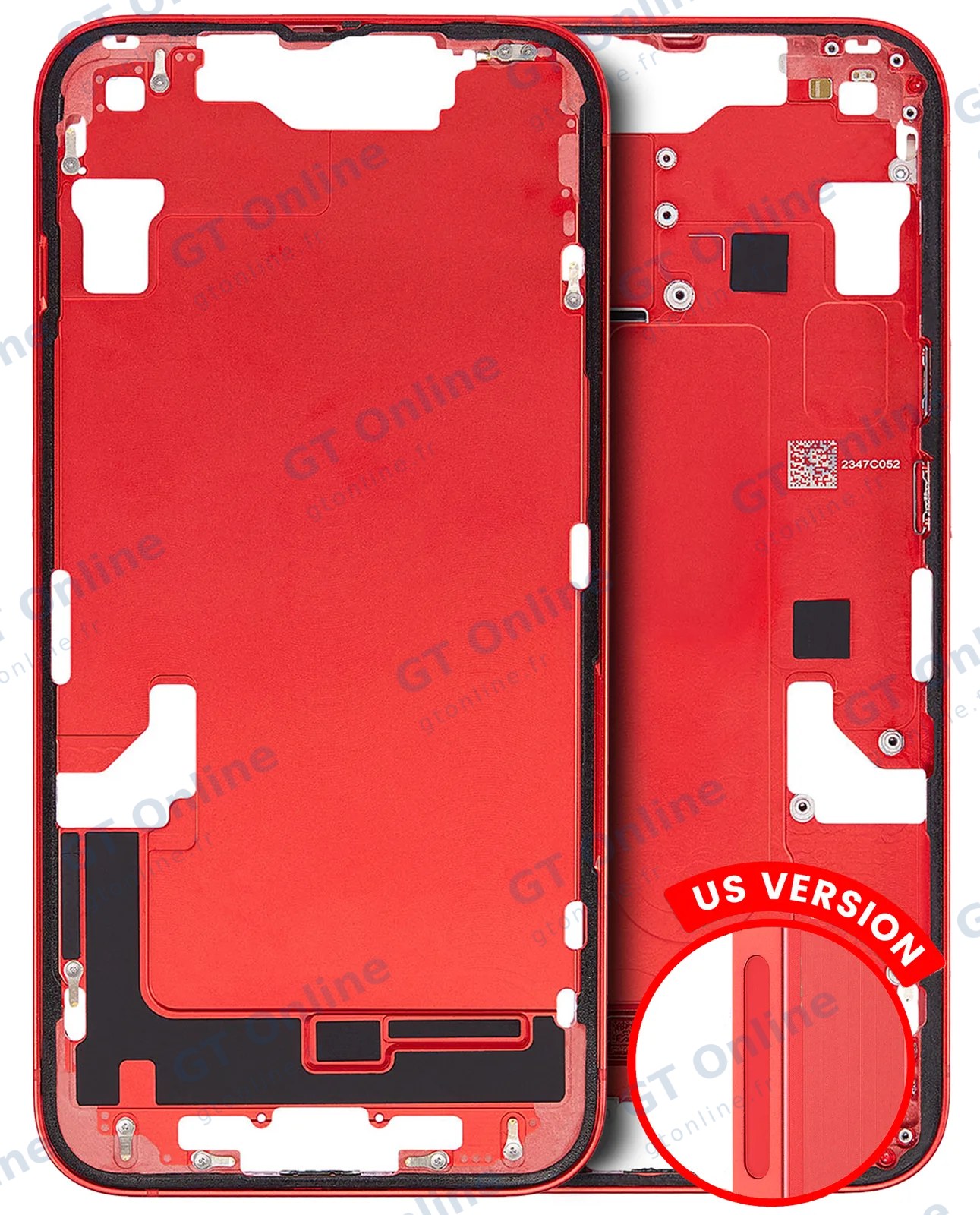 Châssis pour Apple iPhone 14 (version US, origine d'occasion — grade A, rouge)