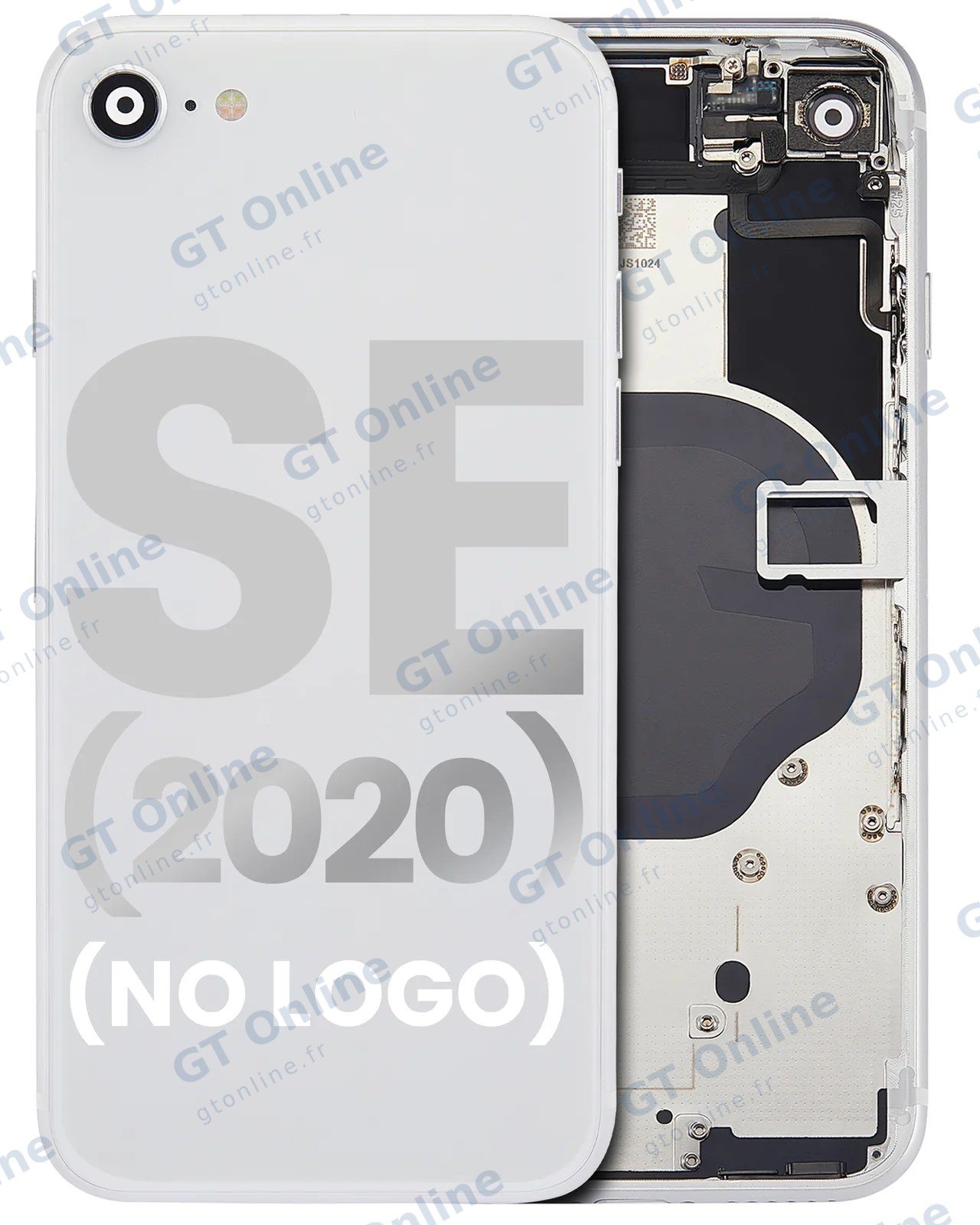 Châssis pour Apple iPhone SE (2020) (sans logo, compatible premium, blanc)