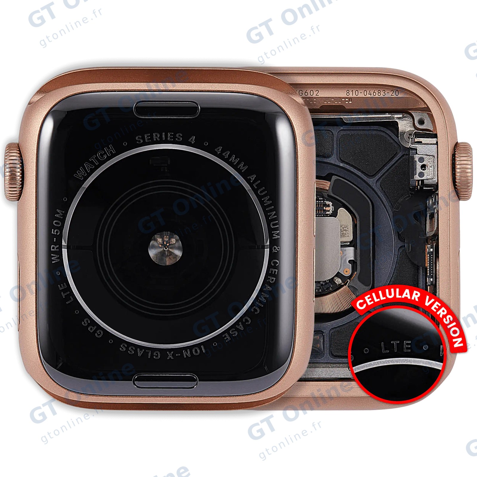 Châssis pour Apple Watch Series 4 (44MM) (origine d'occasion — grade A, Cellular Version, Aluminum / Gold)